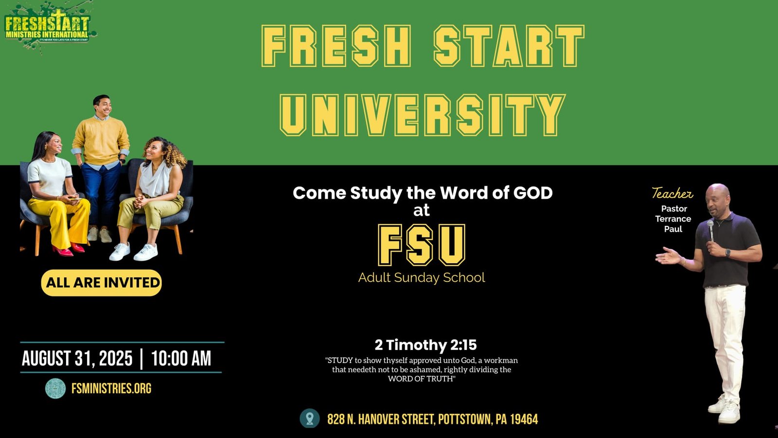 Fresh Start University gathering
